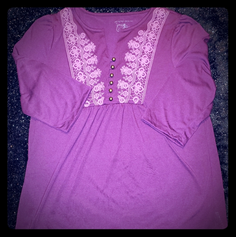 JMS 3/4 Sleeve Fashion Top